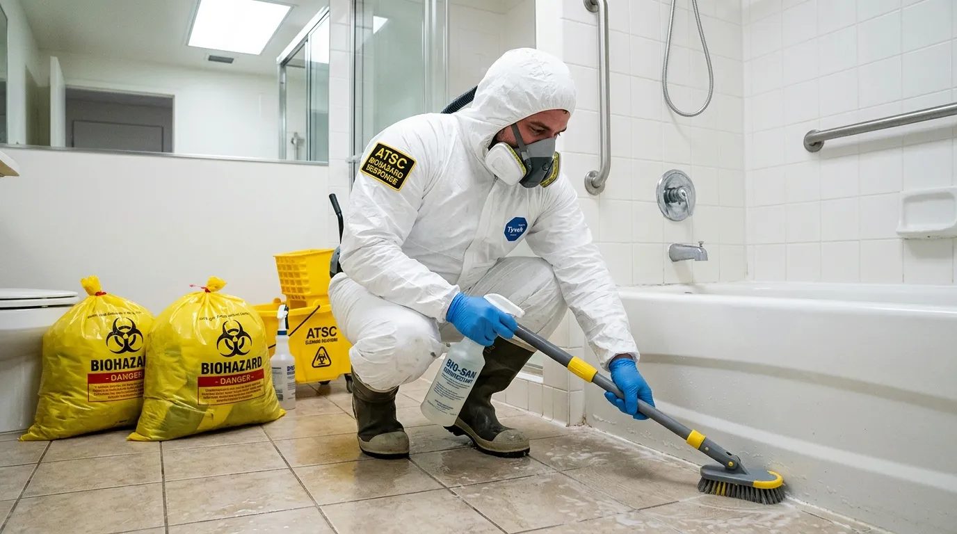 Decontamination equipment deployed for Blood Cleanup in Country Club